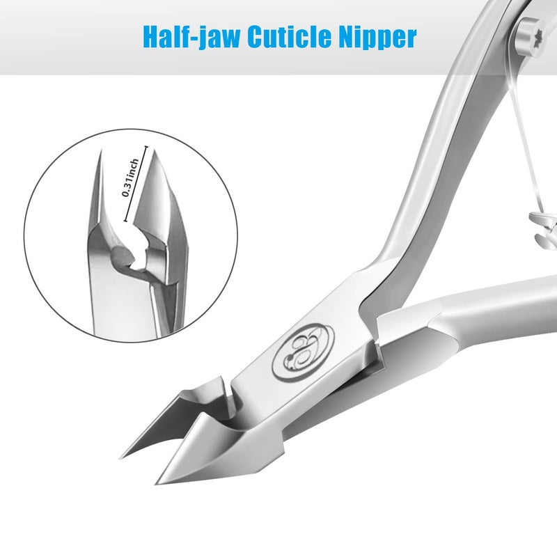 Blueorchids Cuticle Nipper with Cuticle Pusher-Professional Grade Stainless Steel Cuticle Remover & Cutter-Durable Manicure and Pedicure Tool-Beauty Tool Perfect for Fingernails and Toenails - Image 3